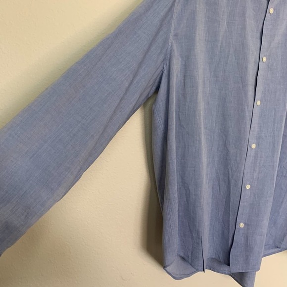 Vince Mens Button Down Shirt Light Blue - Picture 3 of 10